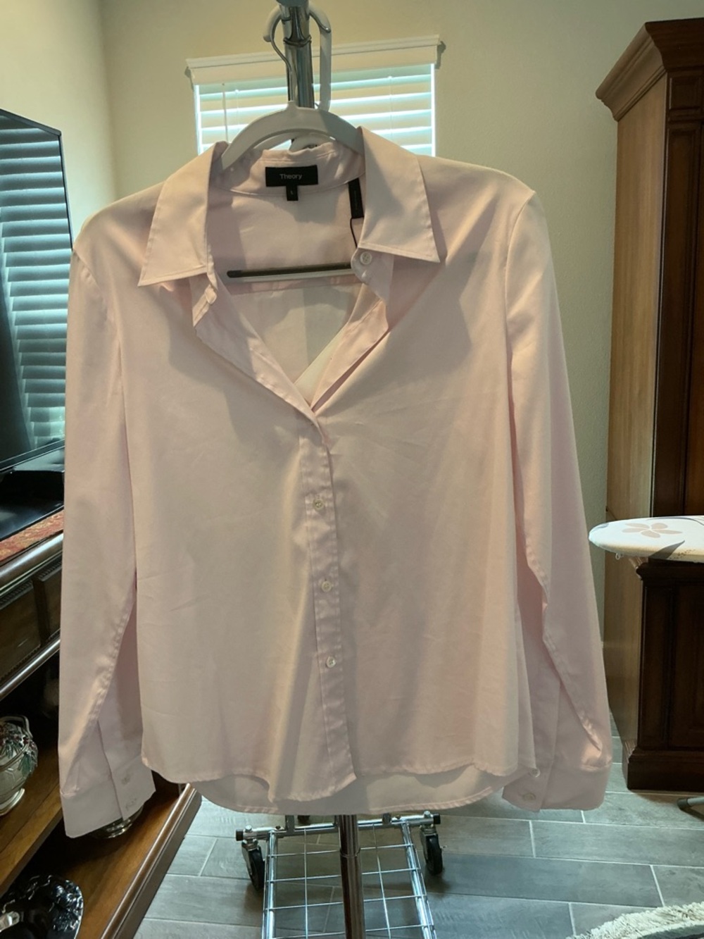 Theory Pink Button-Up Shirt NO OFFERS